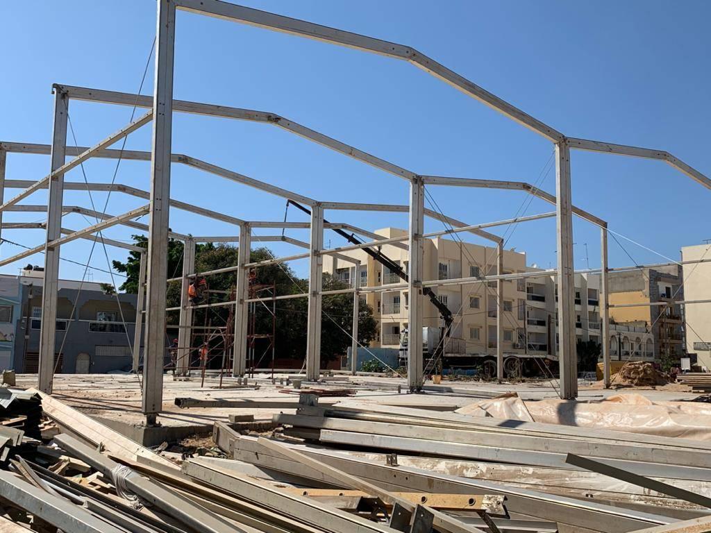 Charpente industrielle réalisée par Ibatom au Sénégal